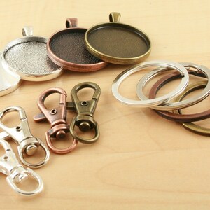 10 25mm - 1 Sided - Key Ring Making DIY Kit. 25mm Split Ring, 10 ...