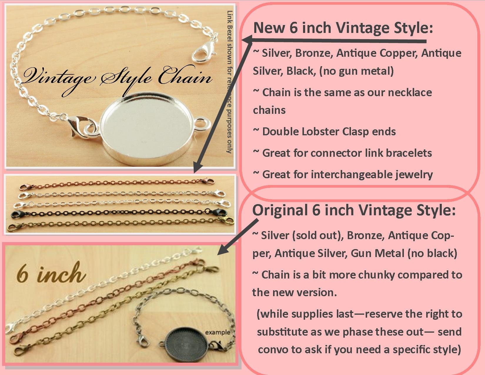 10 6 Inch Double Lobster Clasp Bracelet Chains ORIGINAL Etsy