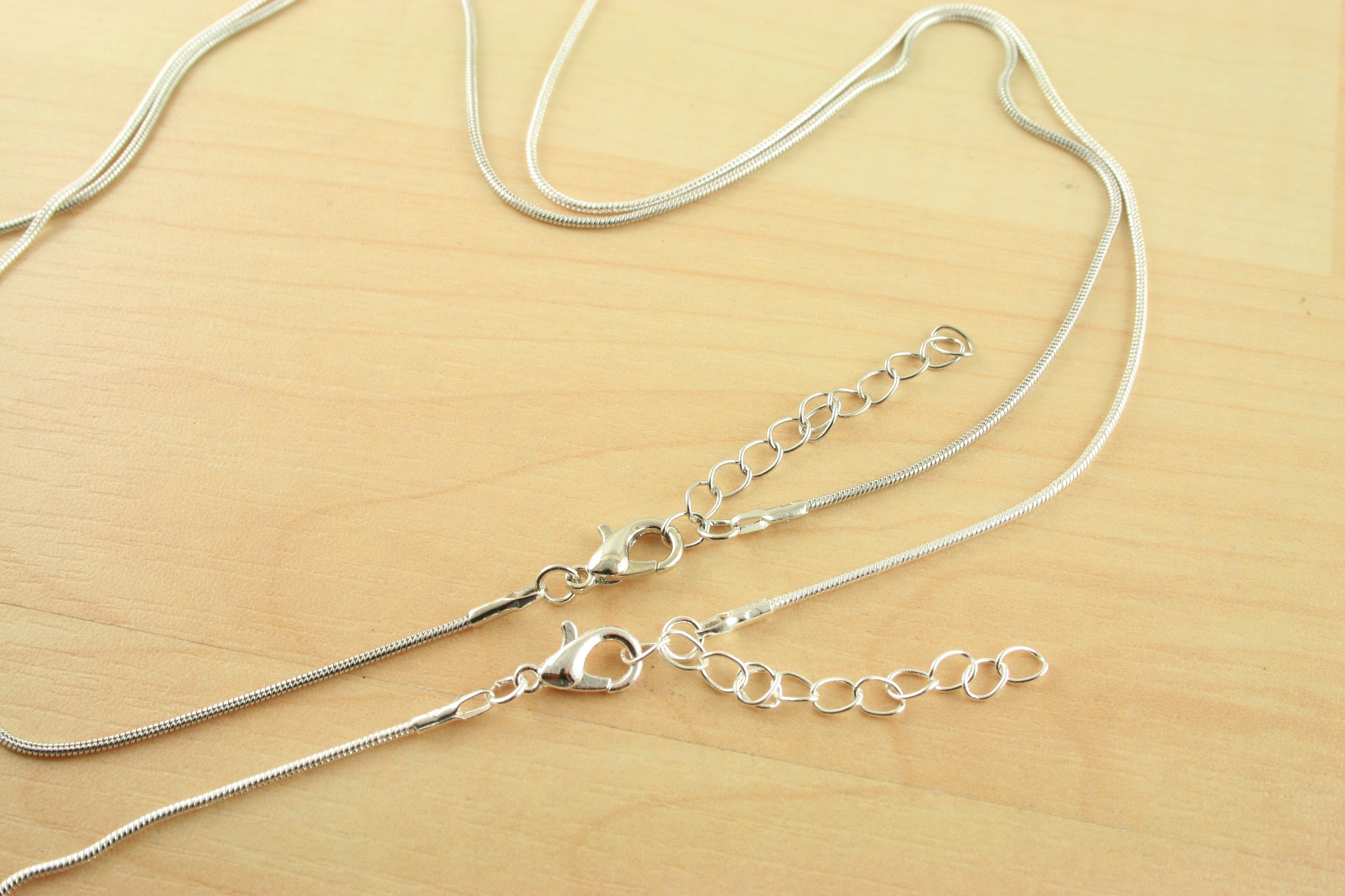 10 Chains-18 Inch WITH EXTENDER. Quality 1.2mm Snake Chain - Petite ...