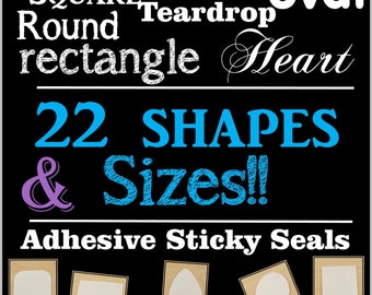 20 - Adhesive Sticky Shapes, Dry Adhesive for Glass Pendants, Alternative to Glue, Dry Adhesive Glass to Pendant Trays -2 Sided Stickers