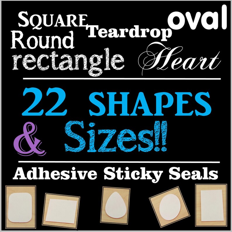 20 Adhesive Sticky Shapes, Dry Adhesive for Glass Pendants, Alternative to Glue, Dry Adhesive Glass to Pendant Trays 2 Sided Stickers image 1
