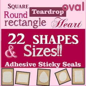 20 Adhesive Sticky Shapes, Dry Adhesive for Glass Pendants, Alternative to Glue, Dry Adhesive Glass to Pendant Trays 2 Sided Stickers image 3