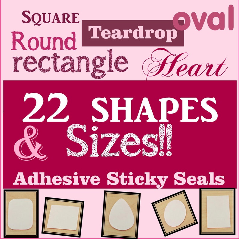 20 Adhesive Sticky Shapes, Dry Adhesive for Glass Pendants, Alternative to Glue, Dry Adhesive Glass to Pendant Trays 2 Sided Stickers image 3