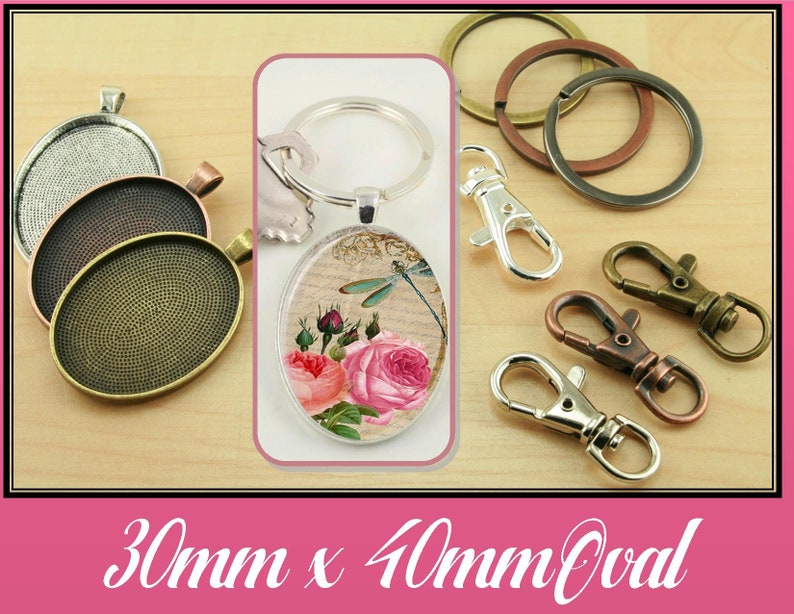 10 Key Ring Making Kit. 30x40mm DIY. XL Split Ring 10 Etsy