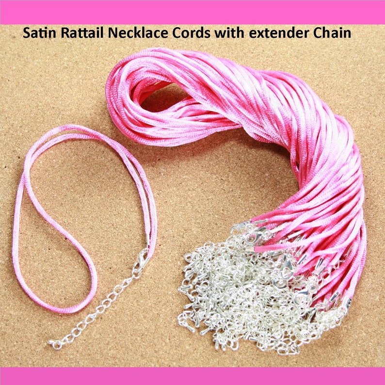 Satin Rattail Necklace Cords 1620 Inch Satin Rattail Etsy