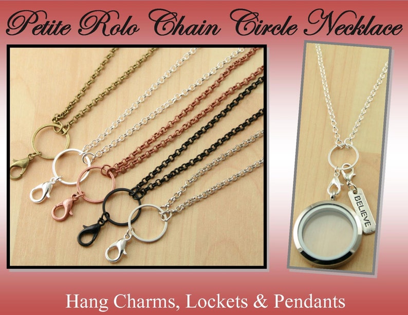 50 Petite Rolo Style Charm Chaincircle Loop. Necklace Chain Etsy