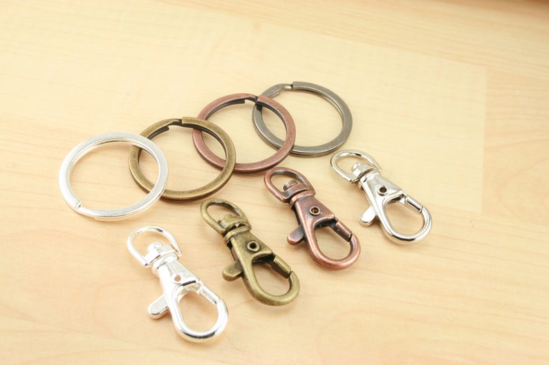 10 Key Ring Clips Standard Style DIY 4 Color Options Etsy