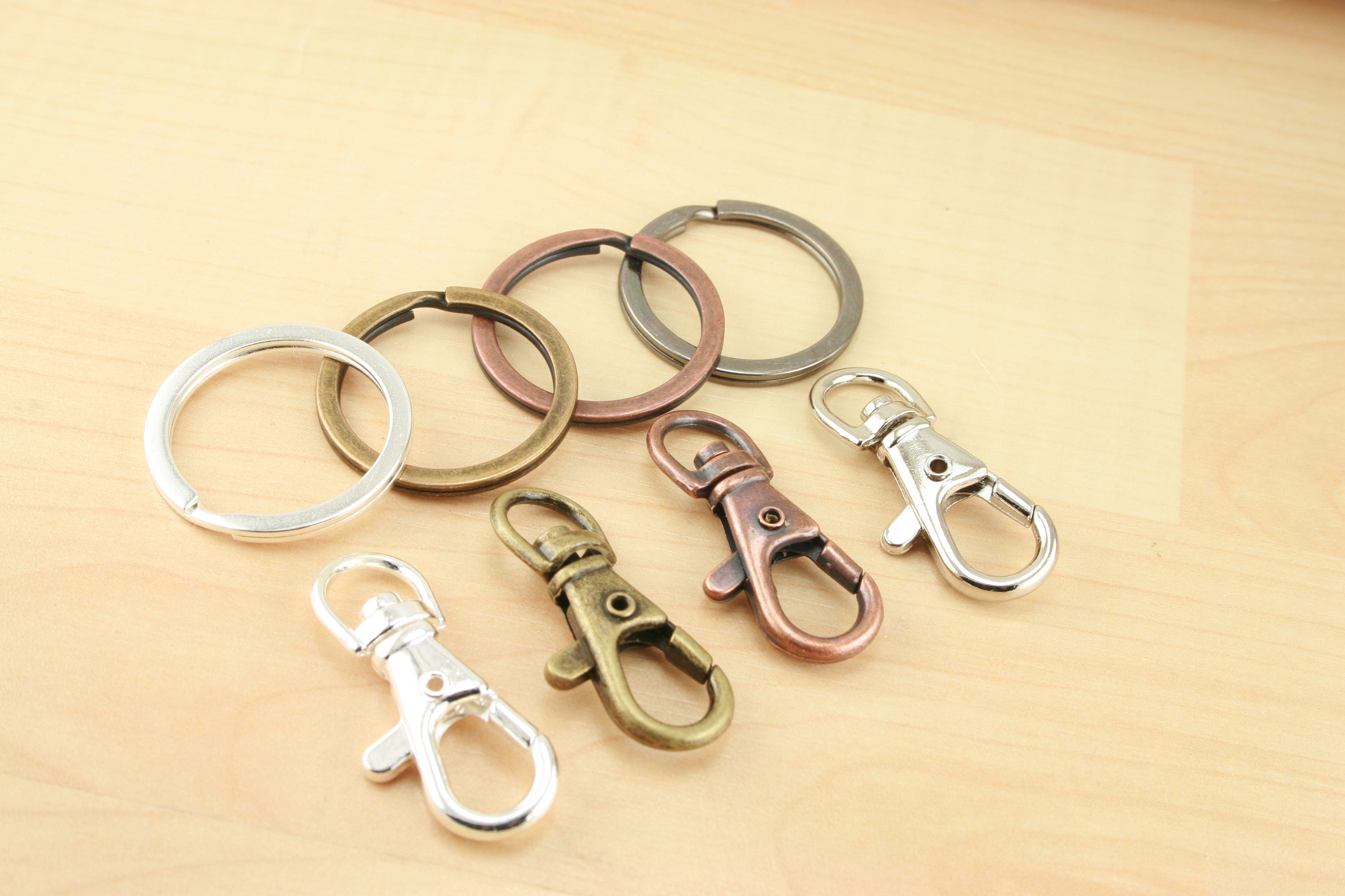 Sampler 5 Key Ring Clips Standard Style DIY 4 Color Etsy
