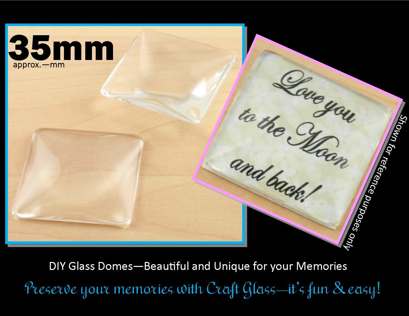 Magnet Kit Clear Glass Cabochons Ferrite Magnets Set DIY Craft Kit 25mm  Glass Cabochons BULK 48pcs 