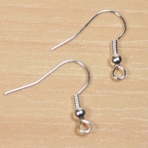 Stainless Steel/Platinum and Silver 100 pcs Classic Earring Wires, DIY, Nickel Free, Lead Safe, Ships from USA