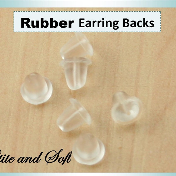 Rubber Earring Backs No Nickel, Lead Safe, Non Allergenic, Hypoallergenic - sold by the piece - Pick your quantity from the drop down menu.