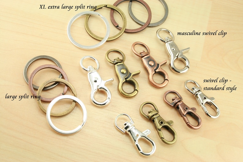 10 Key Ring Clips Standard Style DIY 4 Color Options Etsy