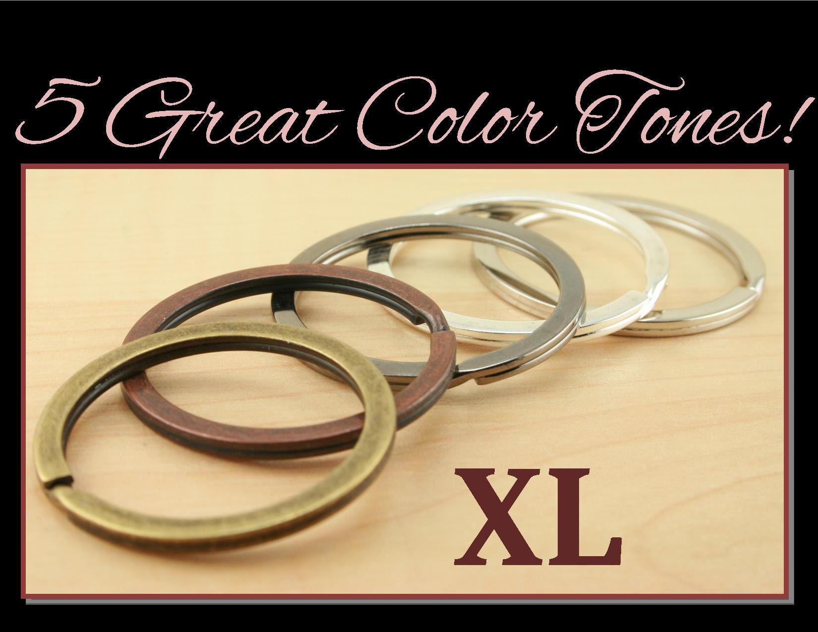 10 - Extra Large Split Rings for Key Ring and Key Chains - Round, Heavy ...