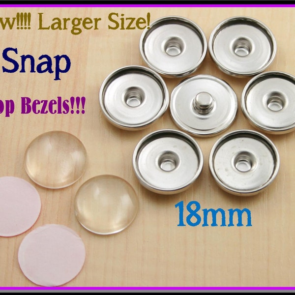 New Larger Size. 10 DEEP WELL Snap Top - One Piece 18mm Bezel Trays - Snap  Trays. DIY-Optional 18mm Glass Domes (10), 18mm Seals - 10 or 20