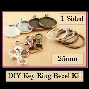 10 25mm - 1 Sided - Key Ring Making DIY Kit. 25mm Split Ring, 10 ...
