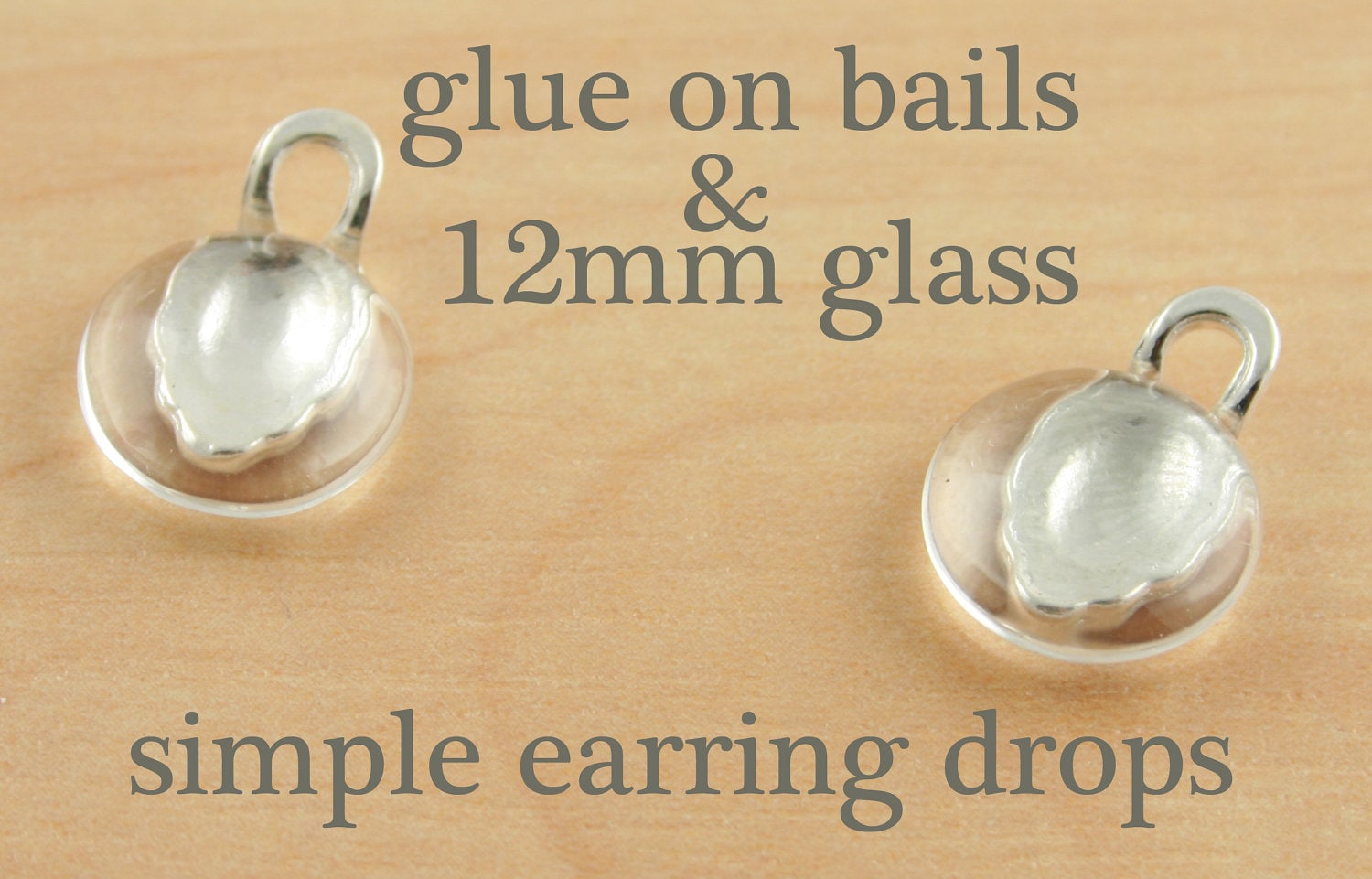 STUNNING Quality Glue on Earring Bails Silver Plated for Etsy
