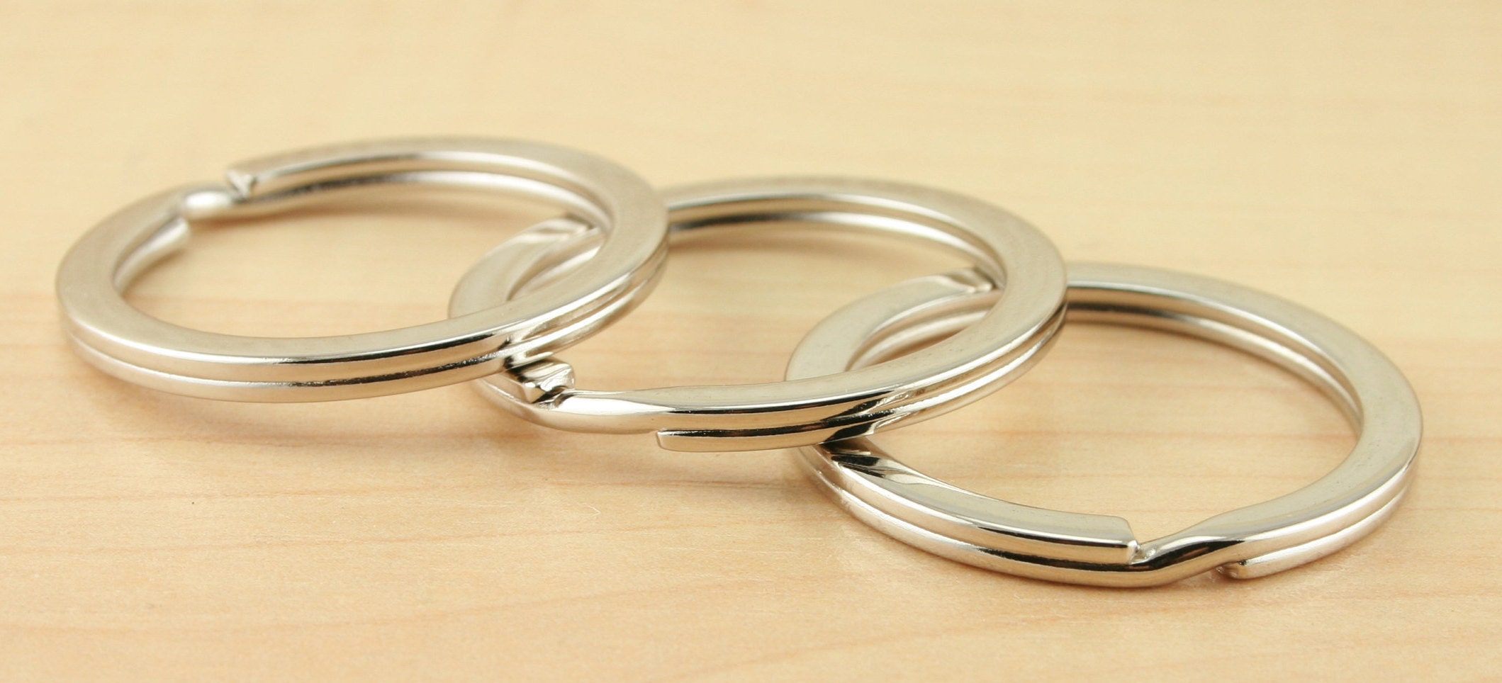 10 Key Ring Making DIY Kit. 25mm Split Ring, 10 Standard Swivel Clips ...