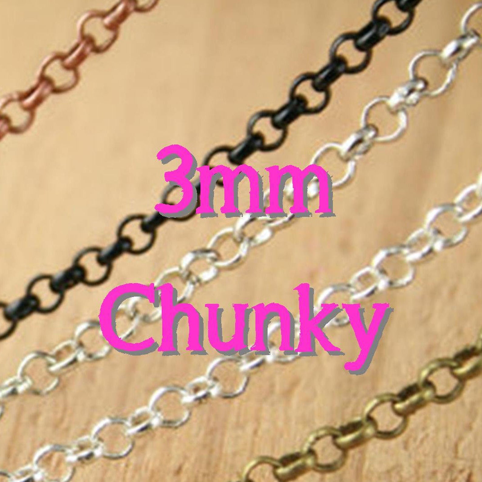 100 BRONZE Necklaces CHUNKY Rolo Style 30 Inch Bronze Etsy