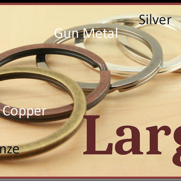 Sampler Kit - 5- Large Split Rings for Key Ring, Zipper Pulls, Dog Tags and Key Chains - Round, Heavy Duty, 25mm 4 Colors to Choose from