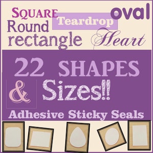 20 Adhesive Sticky Shapes, Dry Adhesive for Glass Pendants, Alternative to Glue, Dry Adhesive Glass to Pendant Trays 2 Sided Stickers image 5