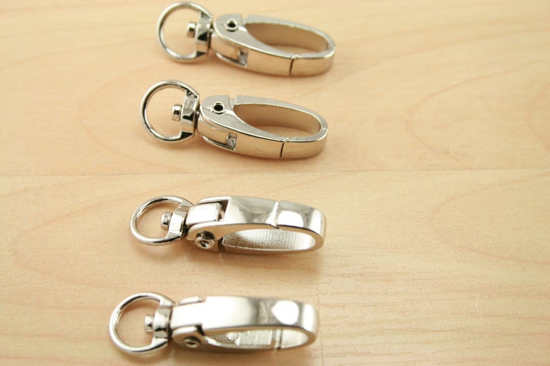 10 Large, Swivel Key Ring Clips, Handbag Clips, Swivel Clips, PLATINUM Silver, Heavy, Sturdy Trays, Split Ring Key Rings not included image 4