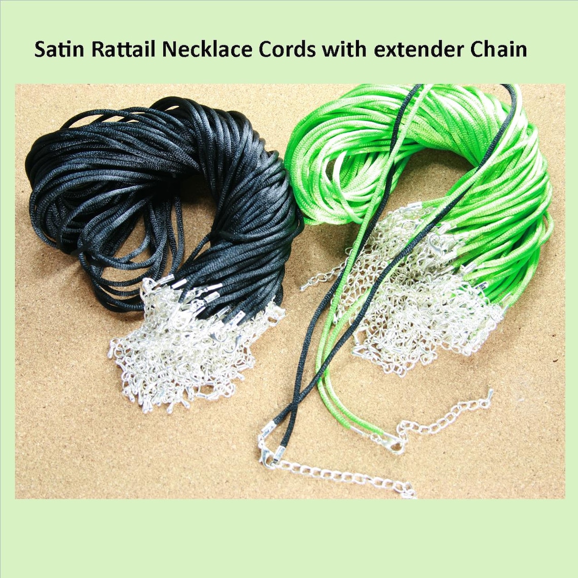 Satin Rattail Necklace Cords 1620 Inch Satin Rattail Etsy