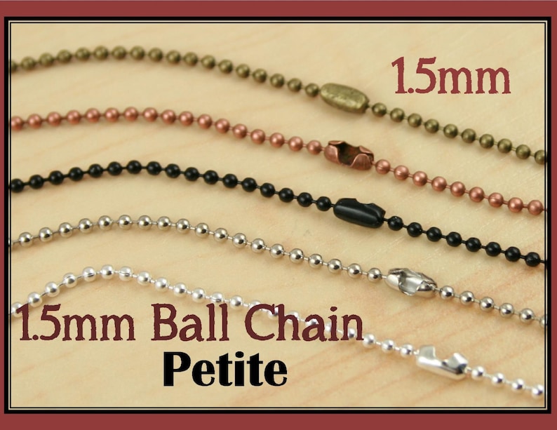 BULK Necklaces 24 Inch High Quality 1.5mm Ball Chain Etsy