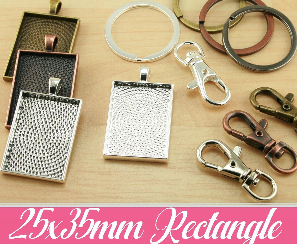 10 Key Ring Making DIY Kit. XL Split Ring 10 Standard Swivel Etsy