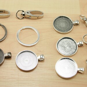 10 Large, Swivel Key Ring Clips, Handbag Clips, Swivel Clips, PLATINUM Silver, Heavy, Sturdy Trays, Split Ring Key Rings not included image 5