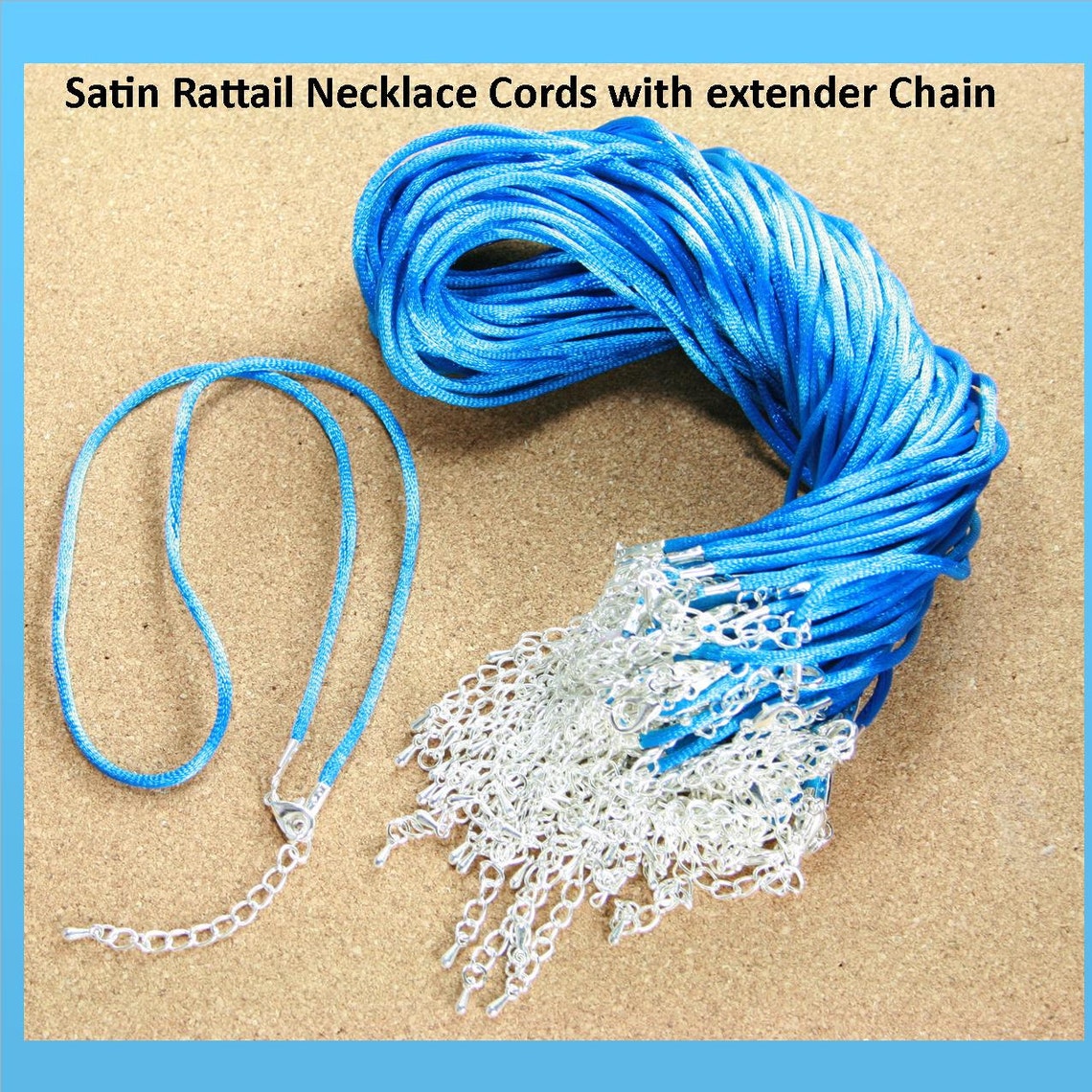 Satin Rattail Necklace Cords 1620 Inch Satin Rattail Etsy
