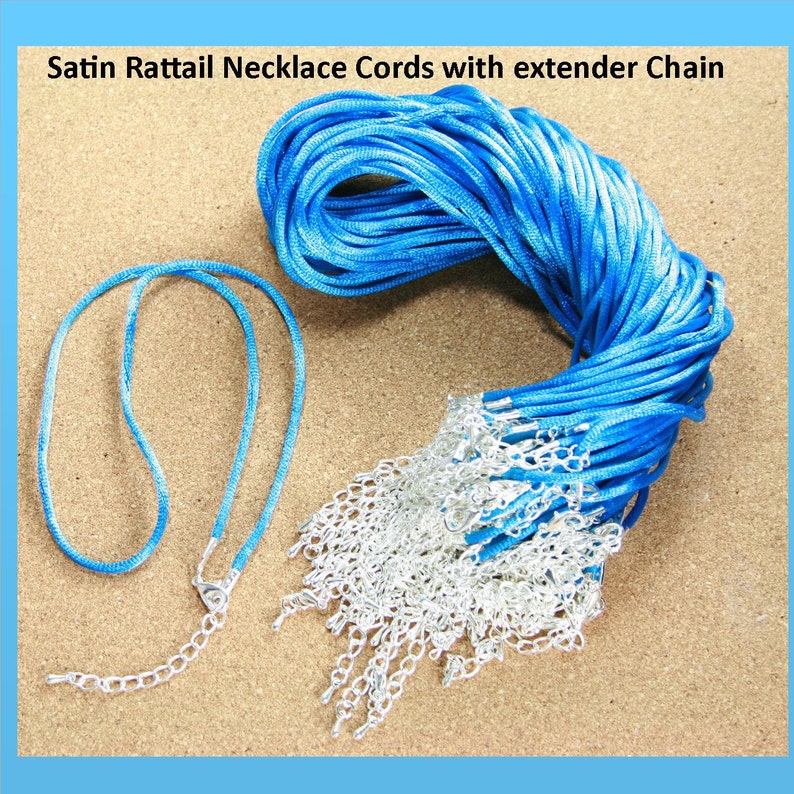 Satin Rattail Necklace Cords 1620 Inch Satin Rattail Etsy