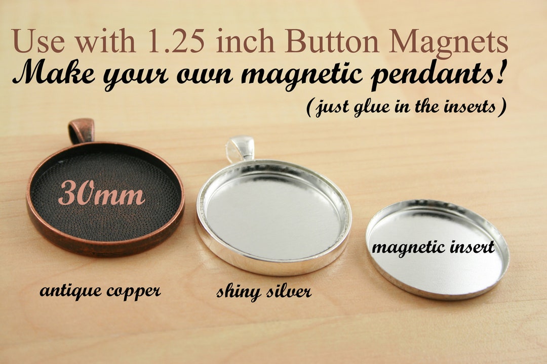 Round Magnet Discs With Adhesive Backing. Many sizes & pack quantities.  Great for Crafts! ( 1 Inch - 50 Pack)