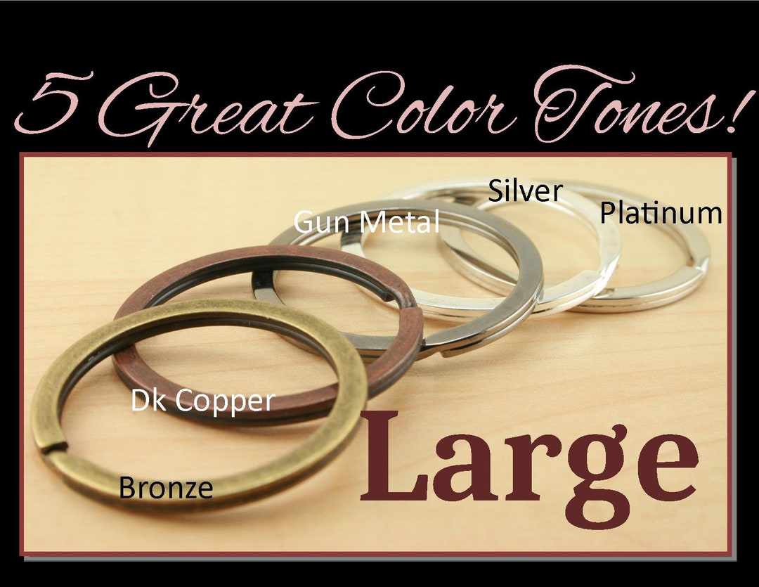 10 - Large Split Rings for Key Ring and Key Chains - Round, Heavy Duty ...