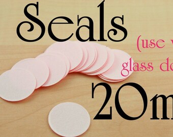 Wholesale 100  20mm Round Adhesive 2 Sided Dry Adhesive. Use with Glass Domes.Receive 100 Seals.