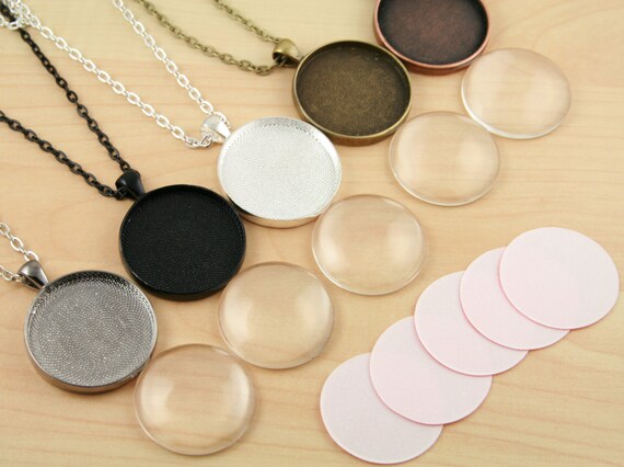5 10 20 50 100 Dark Black Color DIY Crafts 22x30mm Oval Pendant Trays