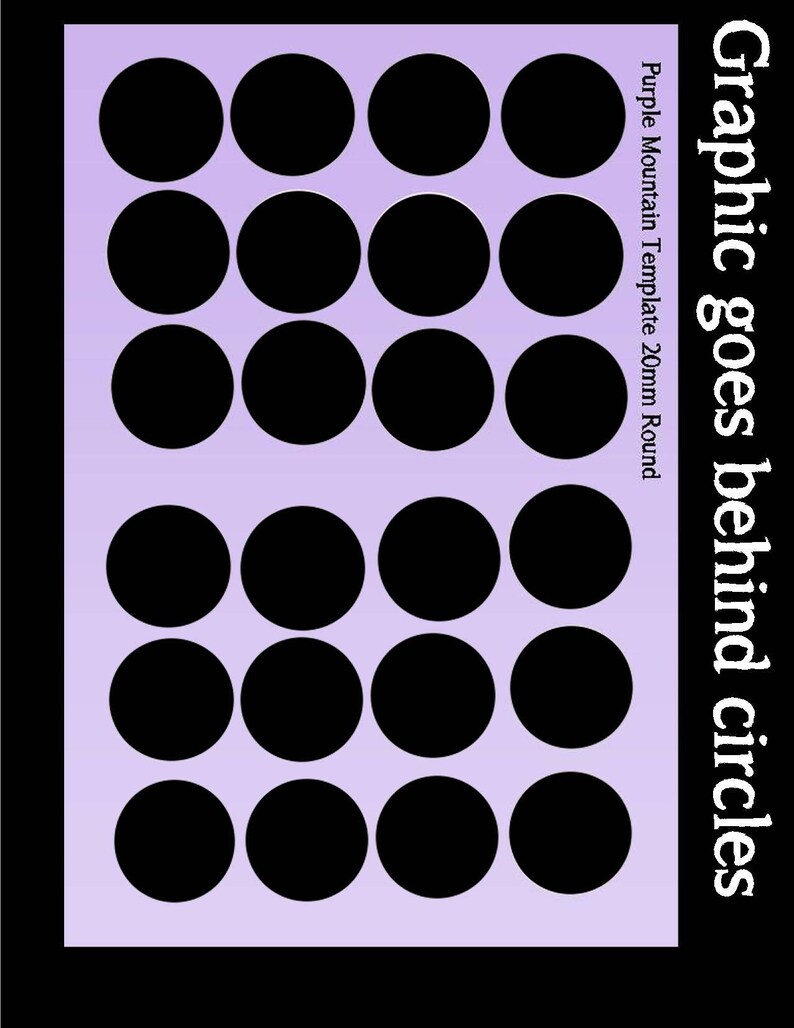 20mm TEMPLATE Instant Digital Download 20 Mm Round Circle. 3/4 | Etsy