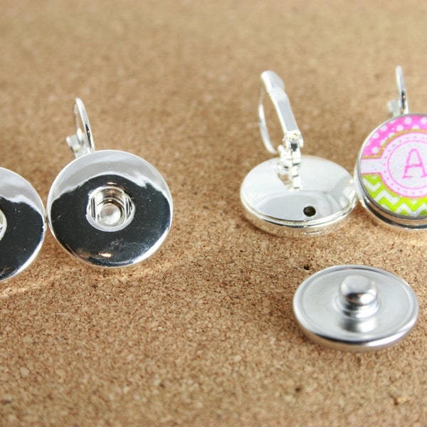 Snap Button Earrings Etsy