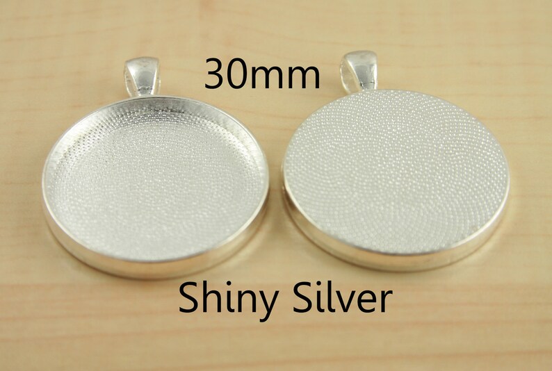 10 Large Gun Metal Dog Tag Trays 30mm Gun Metal Silver Etsy