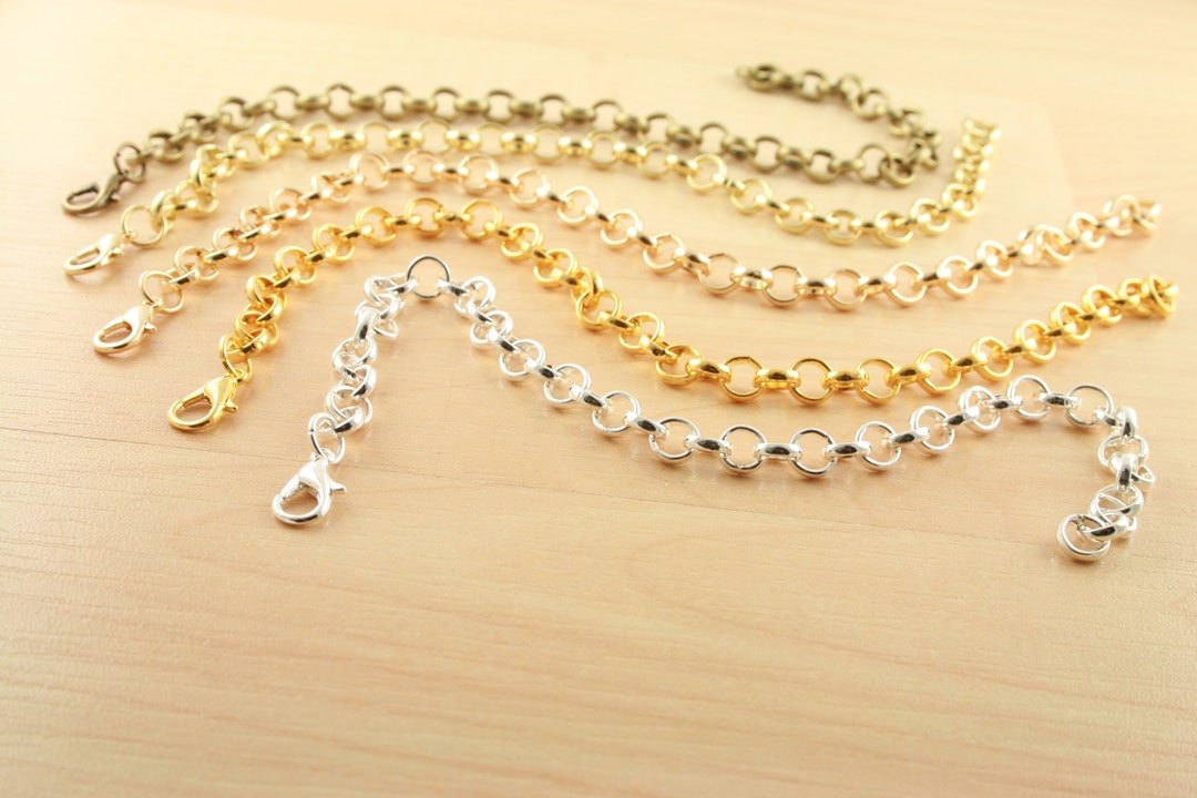 Adjustable Rolo Chain Adjustable Rolo Loop Chain Bracelet, up to Approx 8 Inch Adjustable ...