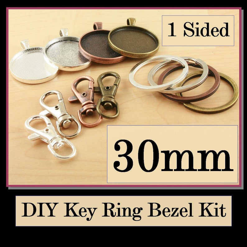 10 30mm 1 Sided Key Ring Making DIY Kit. XL Split Ring Etsy