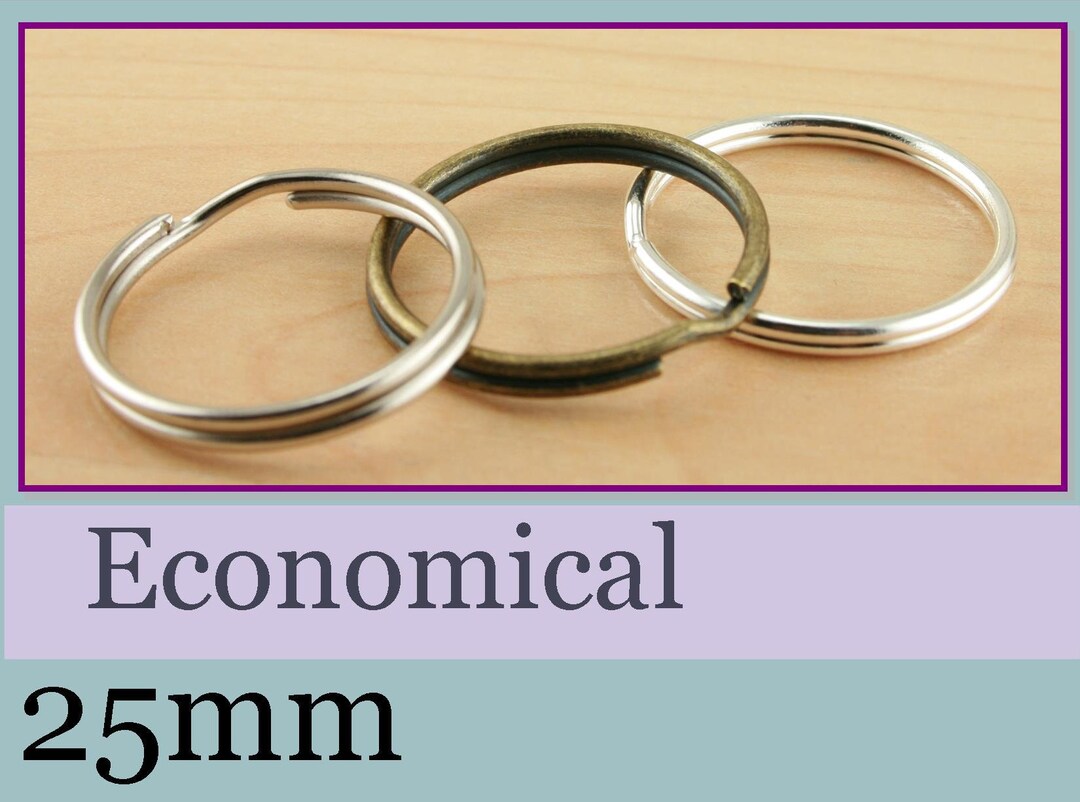10 ECONOMY Style Split Rings. Great for Key Ring and Key Chains Round ...