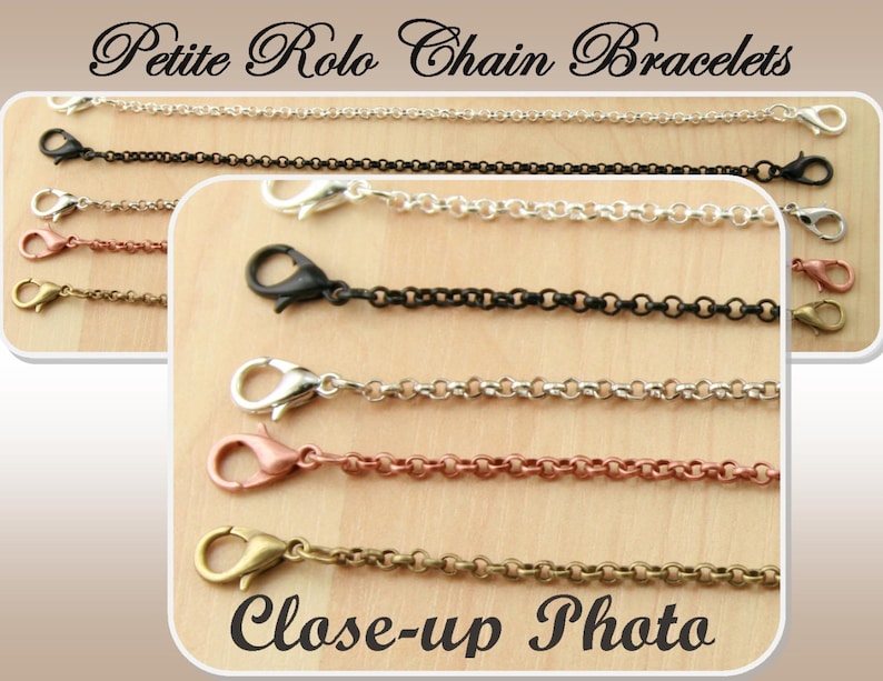 New 7 Inch Double Lobster Clasp Petite Rolo Loop Chain - Etsy
