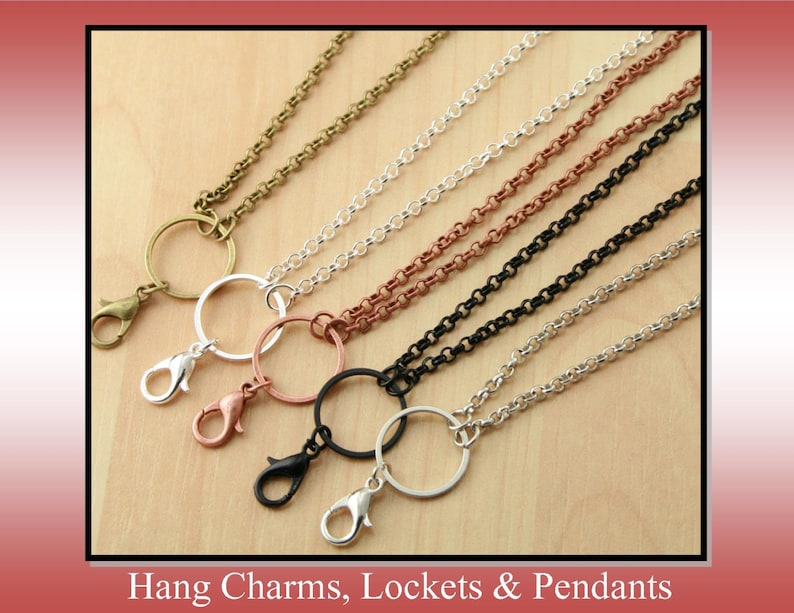 50 Petite Rolo Style Charm Chaincircle Loop. Necklace Chain Etsy