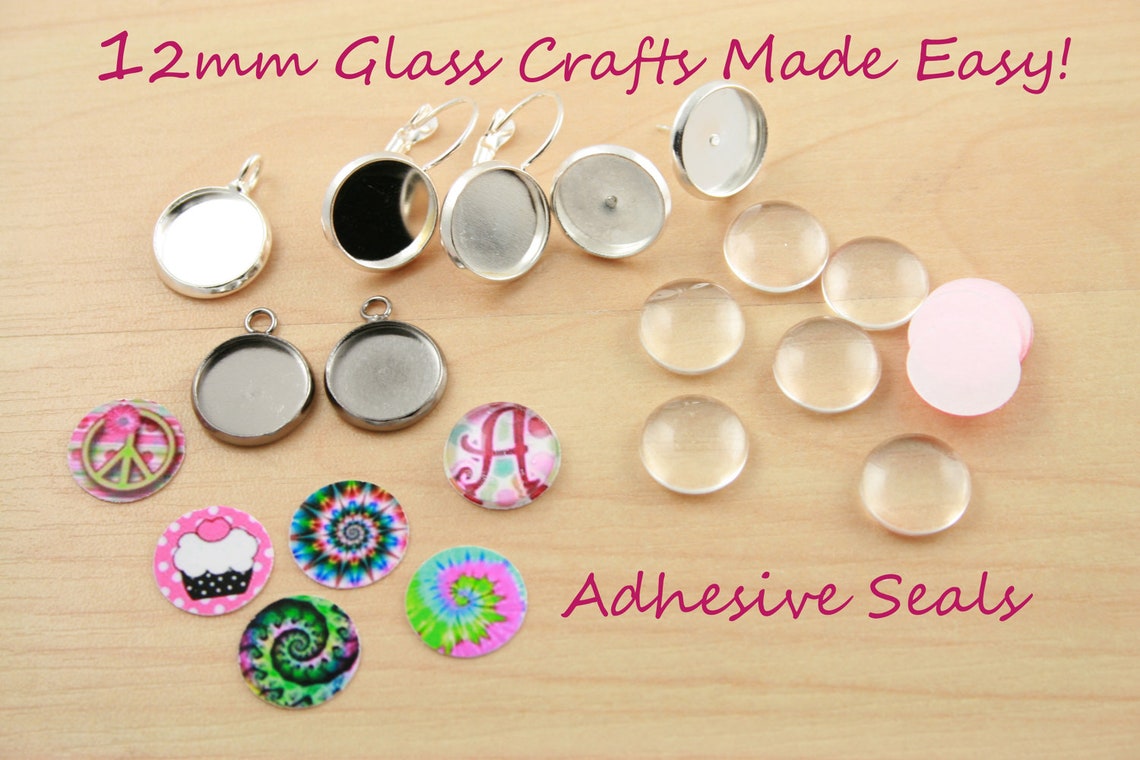 25 SEALS Clear Photo Safe Adhesive Seals for 12mm or 14mm Etsy