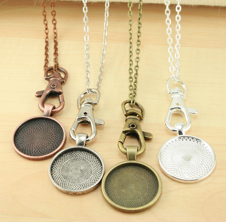 10 Swivel Clip 30mm Pendant Necklace DIY Sets Choose 24 Etsy
