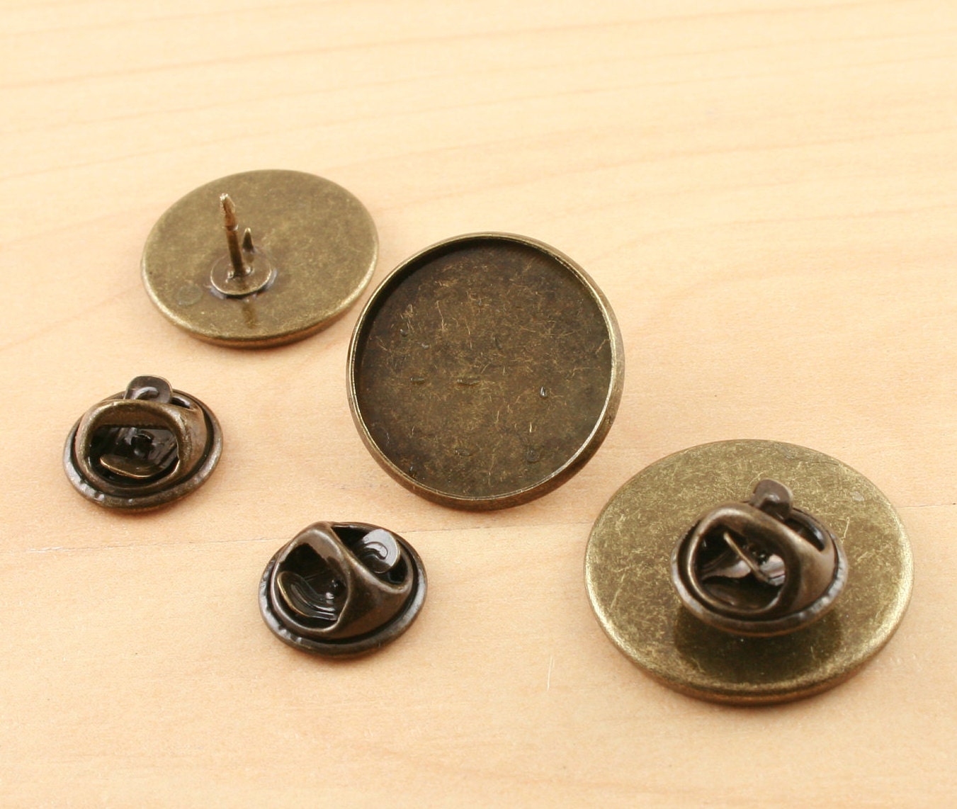 Stainless Steel Lapel Pin Brooch base Settings Tie Tack Blank Pins