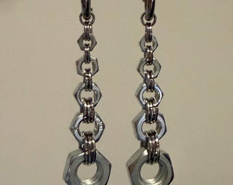 Handmade Nuts Line Earrings