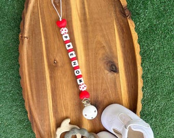 Gepersonaliseerde speenclip in hartvorm | Baby & Kinderen | Speenclip met naam | Cadeau voor een babymeisje