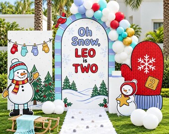 Little Snowman Birthday Party Theme, Personalized Winter Snowman Birthday Printable (Digital Bundle)