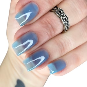 Blue Jelly Nail Polish / Sheer Blue Nail Polish / Cruelty Free Nail Polish / Clean Nail Polish / 10-Free Nail Polish / Formaldehyde Free image 4